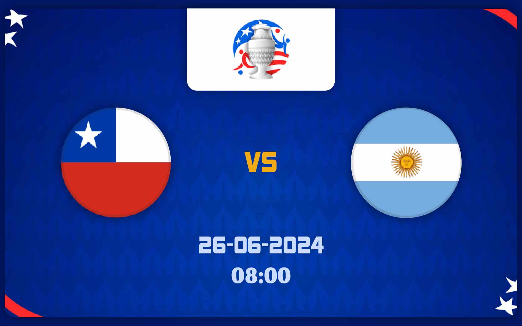 soi kèo Chile vs Argentina, 08h00 ngày 26/6/2024