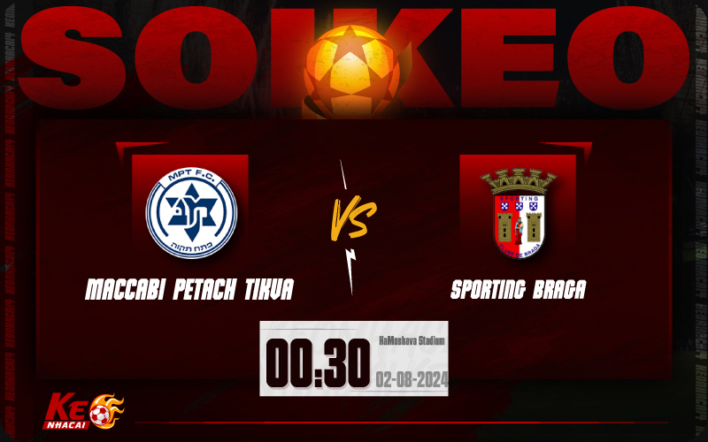 Soi kèo Maccabi Petah Tikva vs Braga 00h30 ngày 02/8/2024